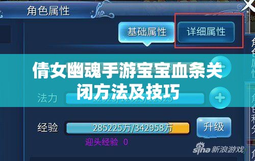 倩女幽魂手游宝宝血条关闭方法及技巧