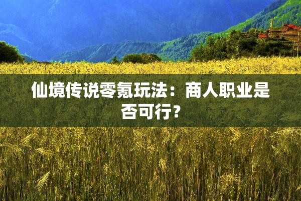 仙境传说零氪玩法：商人职业是否可行？