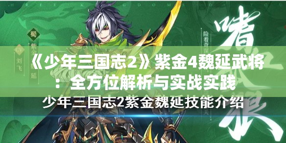 《少年三国志2》紫金4魏延武将：全方位解析与实战实践