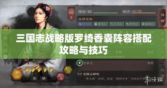 三国志战略版罗绮香囊阵容搭配攻略与技巧